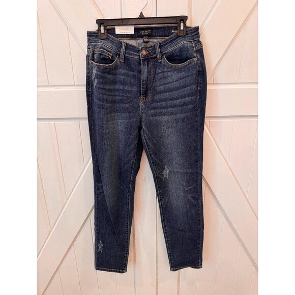 Judy Blue High Rise Relaxed Fit Slouchy Distressed Denim Blue Jeans Womens Sz 30 - Picture 1 of 8